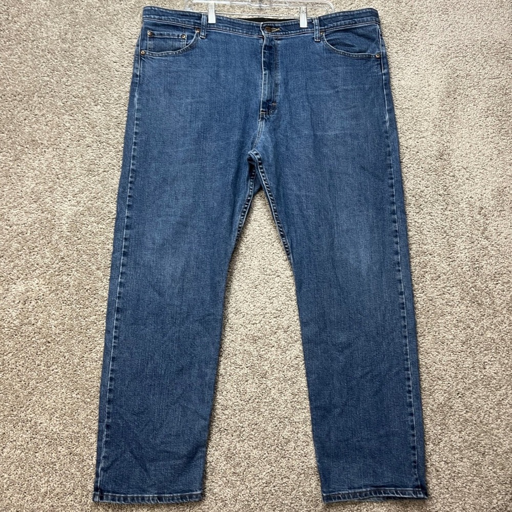 Wrangler Authentics Jeans Mens 42x32 Medium Wash Stretch Waistband Straight Leg